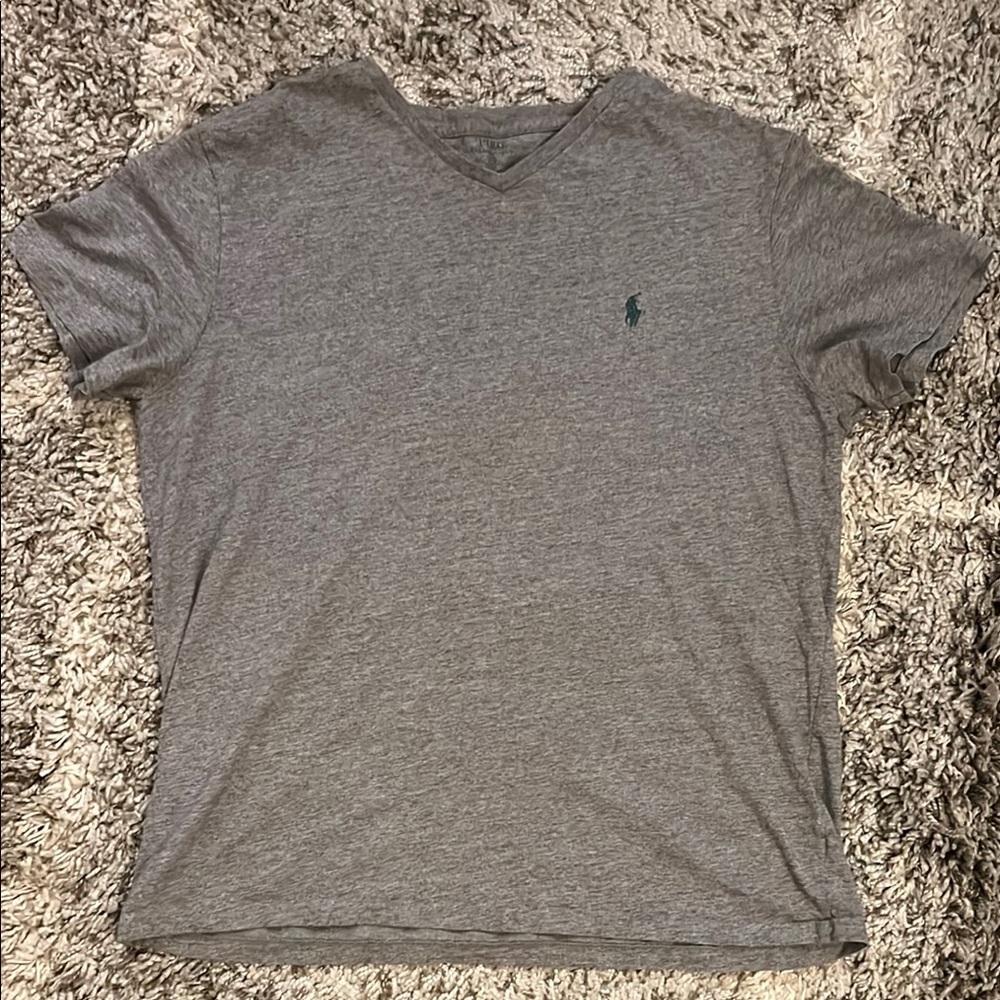 Polo by Ralph Lauren Men’s Gray V-Neck Tee